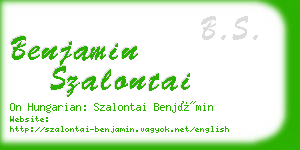 benjamin szalontai business card